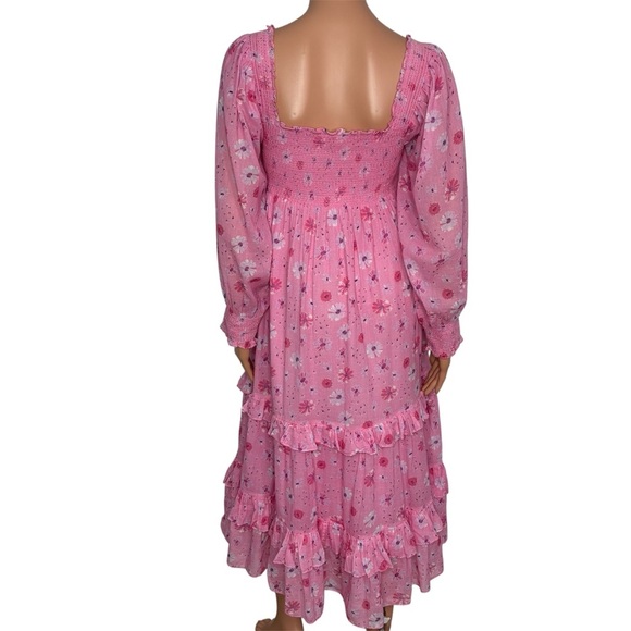 LOVESHACKFANCY Miri Dress in Coral Blaze Size Medium - Picture 3 of 6